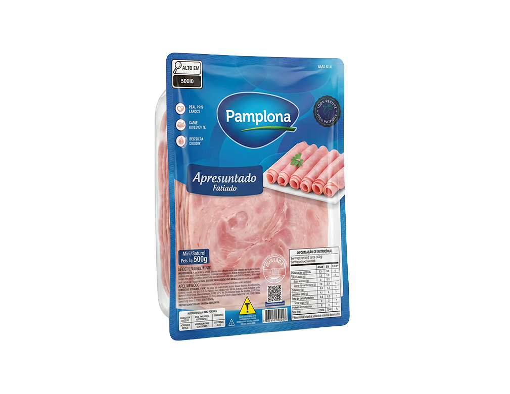 APRESUNTADO FATIADO PAMPLONA 500 G (CX 24 PCT)